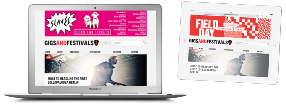 Advertising on Gigs And Festivals